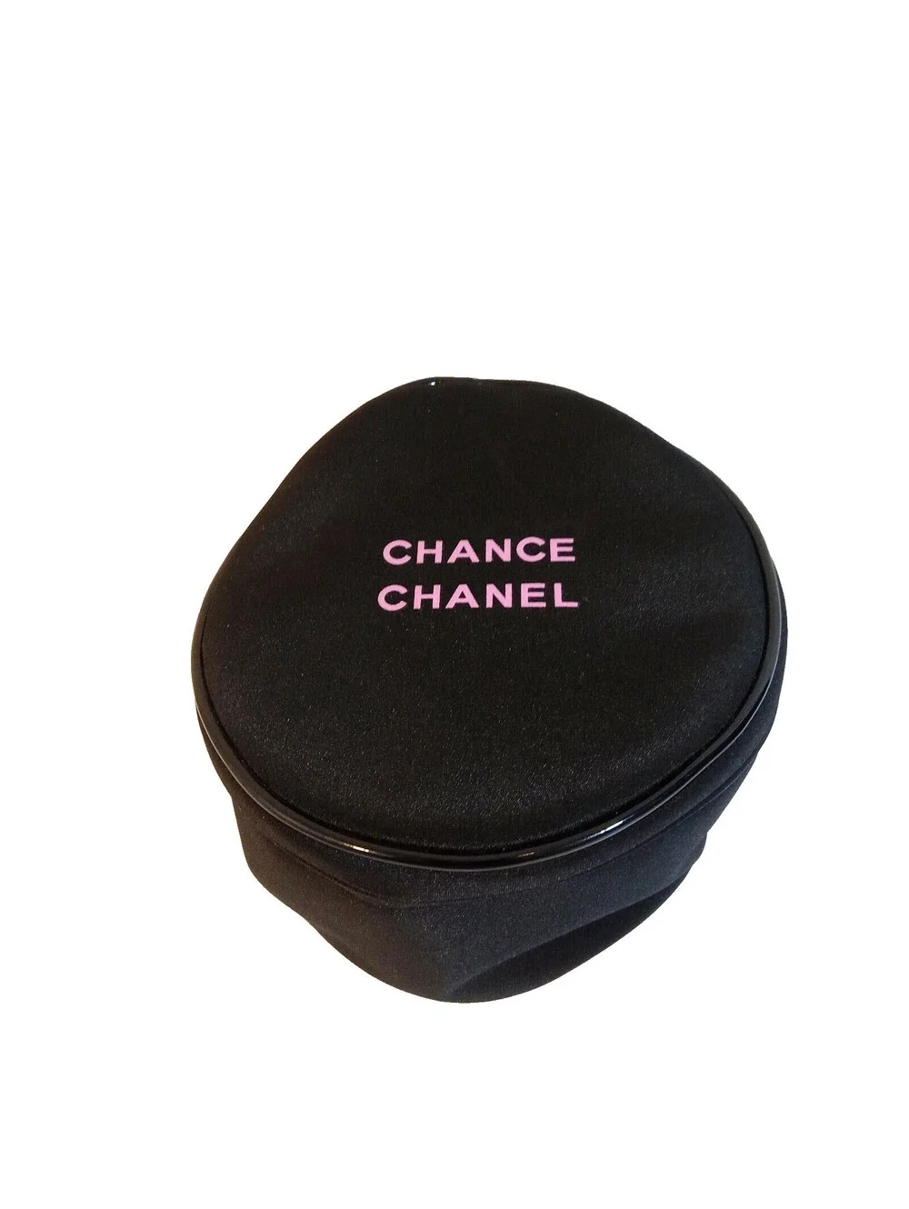 Chanel Chance Beautycore Pouch Bag Black Pink Round Makeup Gift Zipper 4